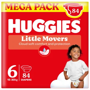 Huggies Pannolini Little Movers Taglia 6 (15-30 kg) Megapack 84 pezzi