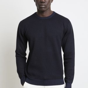 Hamaki-Ho 2808 Maglia blu punto pannocchia