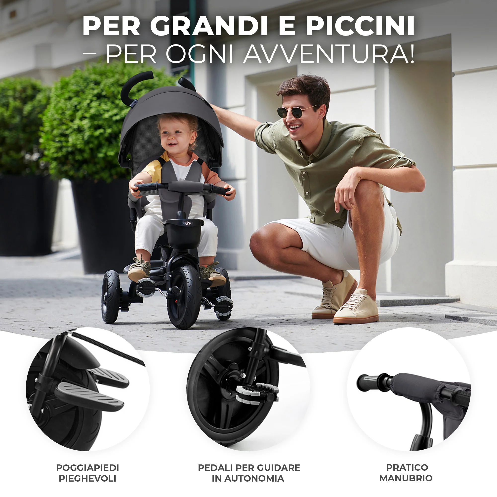 Kinderkraft Triciclo Evolutivo Aveo +9 mesi - immagine 5
