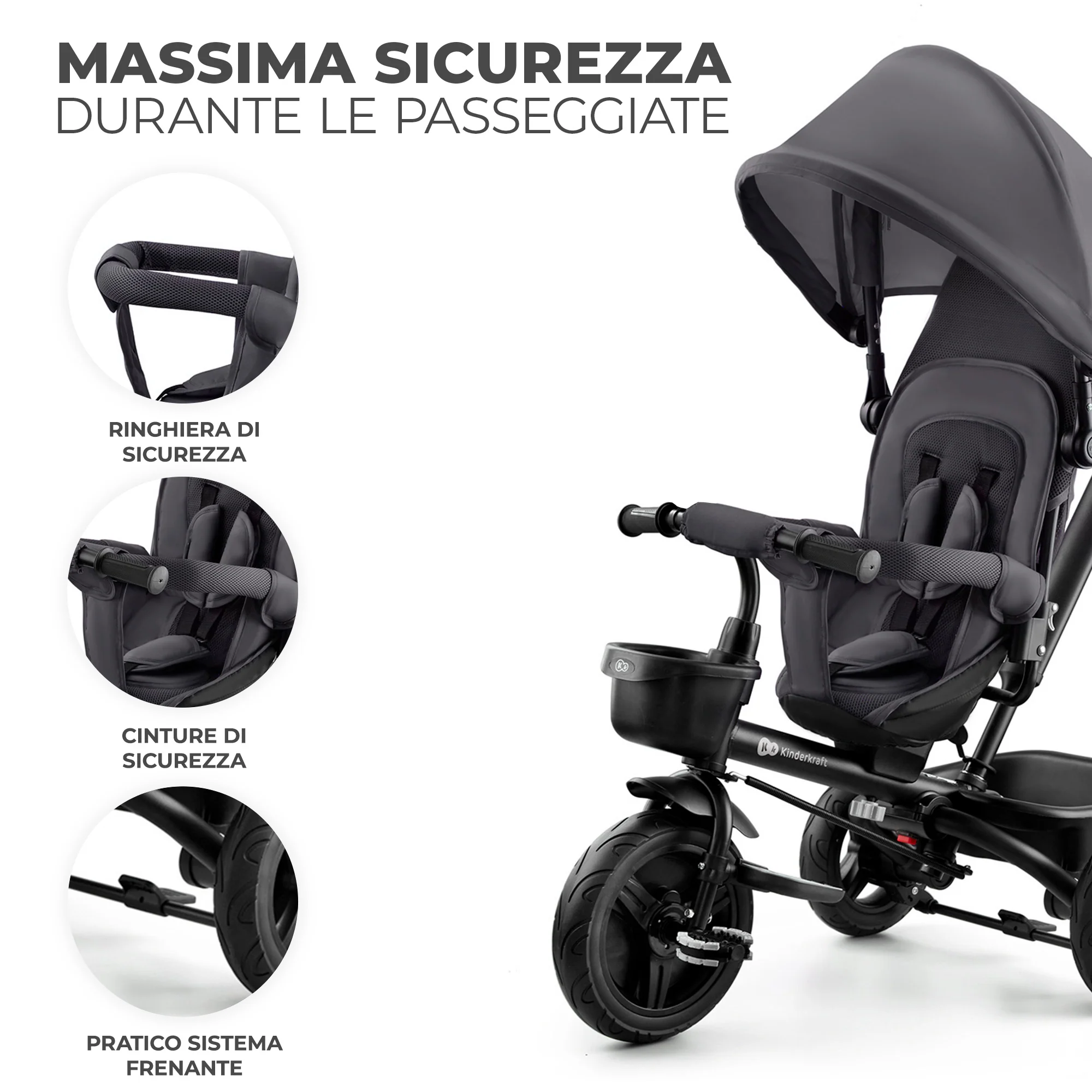 Kinderkraft Triciclo Evolutivo Aveo +9 mesi - immagine 8