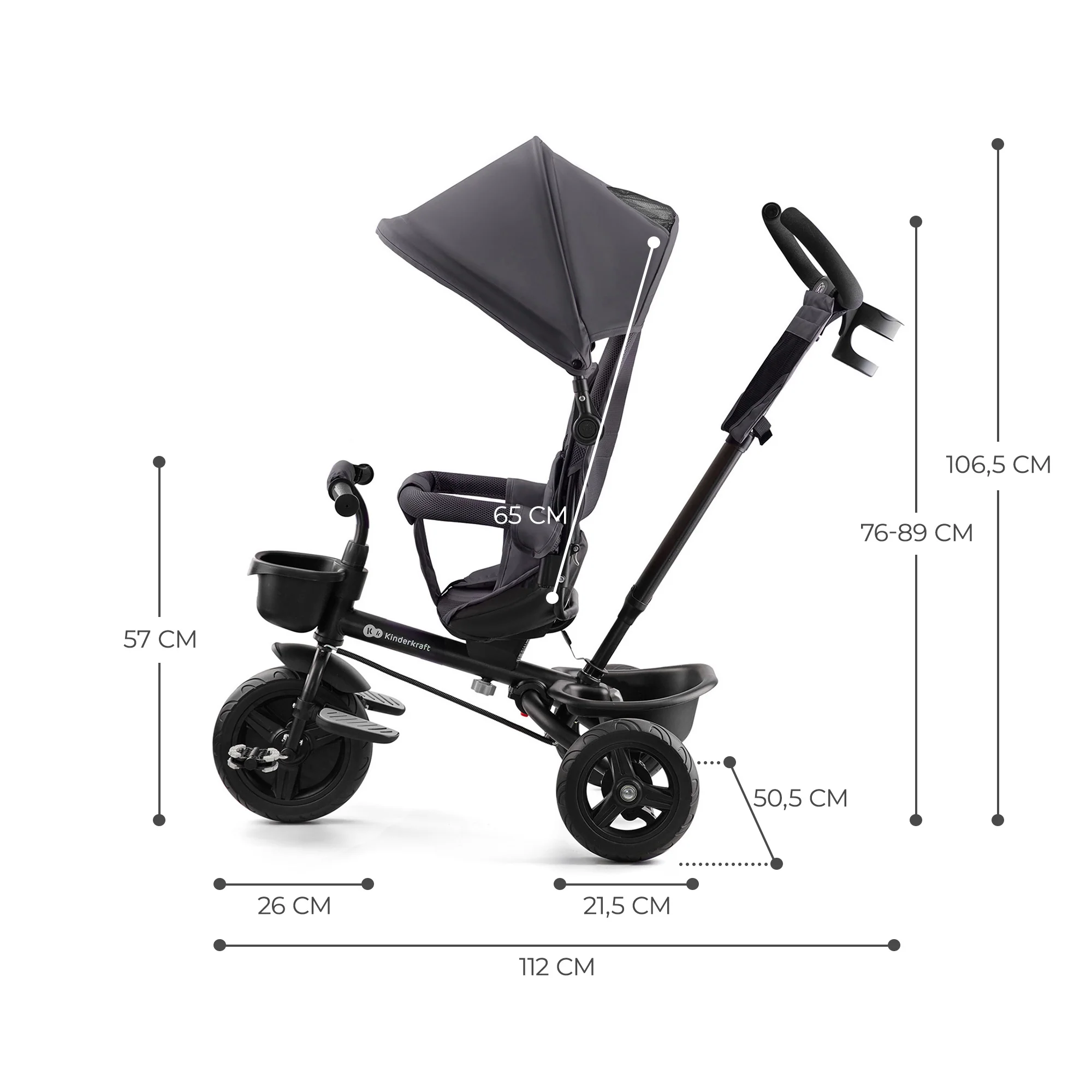 Kinderkraft Triciclo Evolutivo Aveo +9 mesi - immagine 9