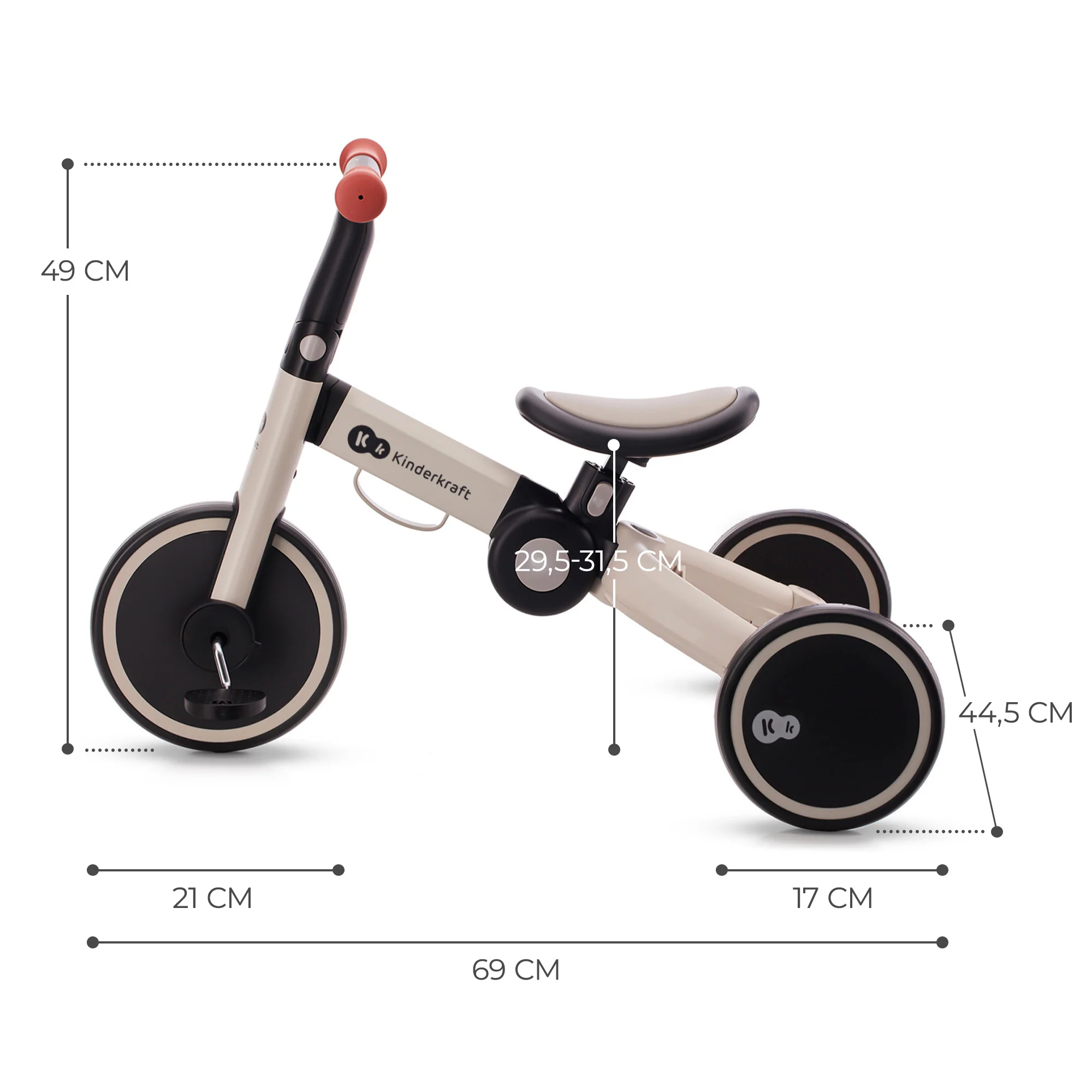 Kinderkraft Triciclo 3in1 4Trike +12 mesi - immagine 9