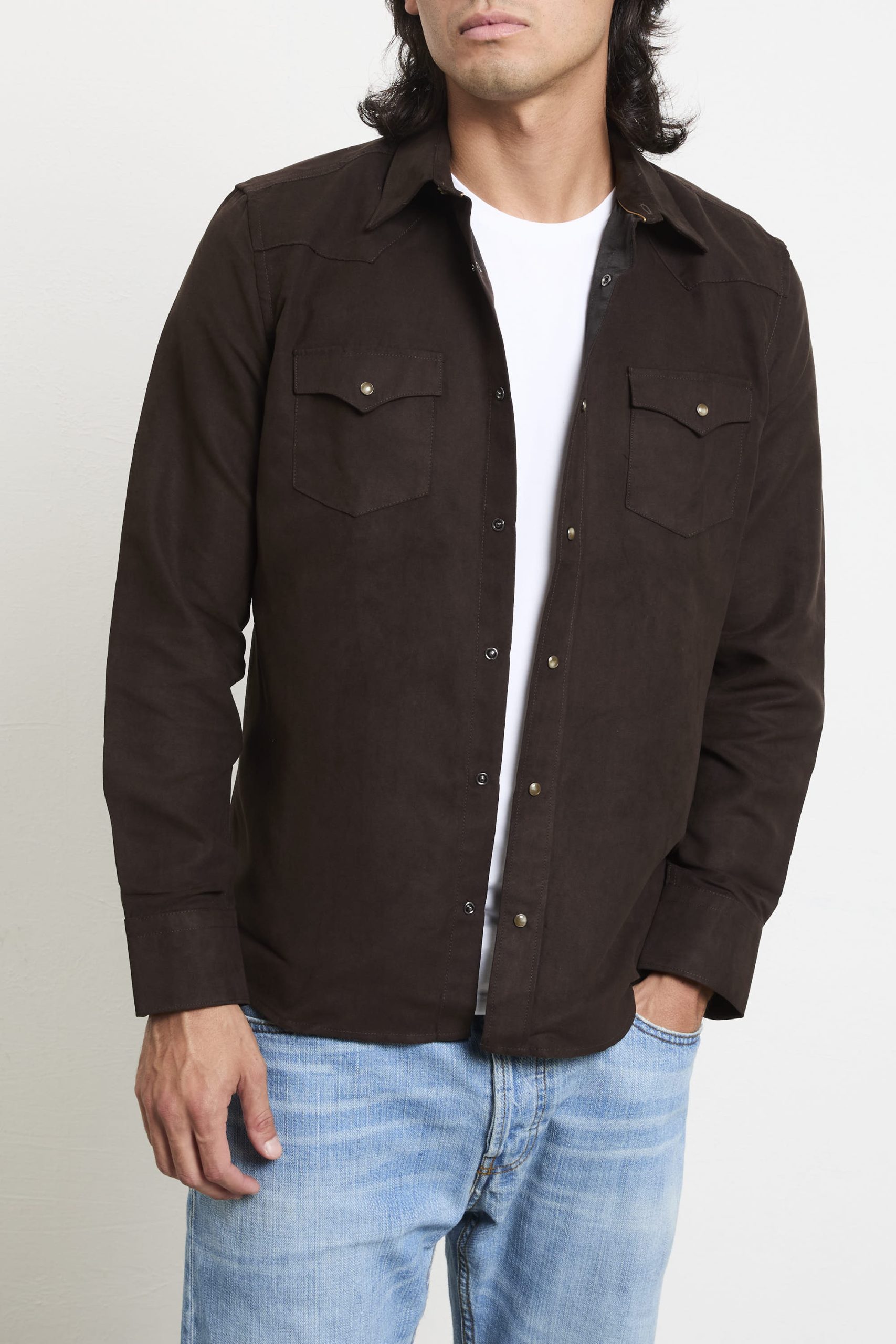 Alley Docks 2027 Camicia marrone alcantara - immagine 6