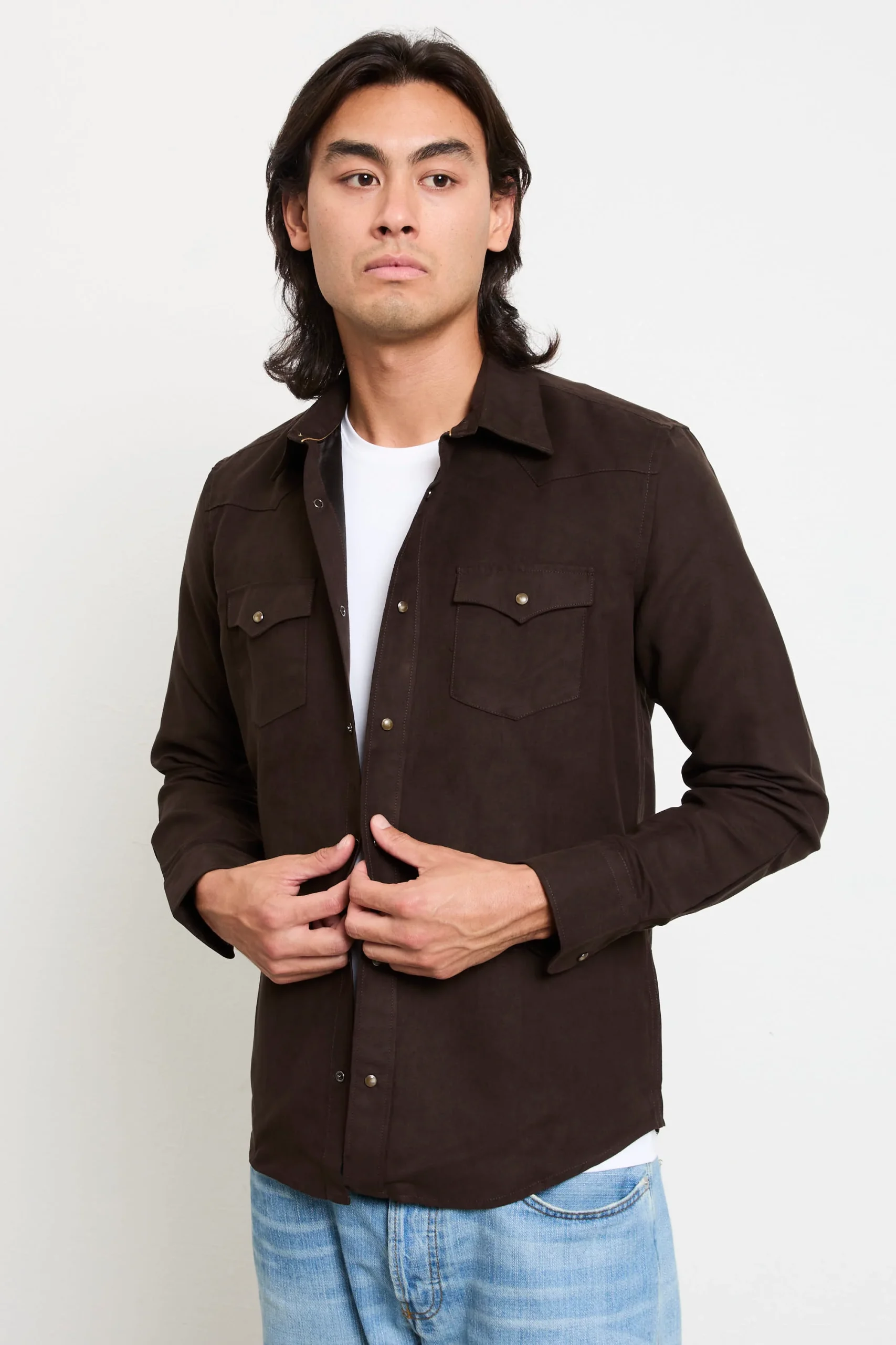 Alley Docks 2027 Camicia marrone alcantara - immagine 3