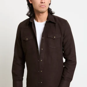 Alley Docks 2027 Camicia marrone alcantara