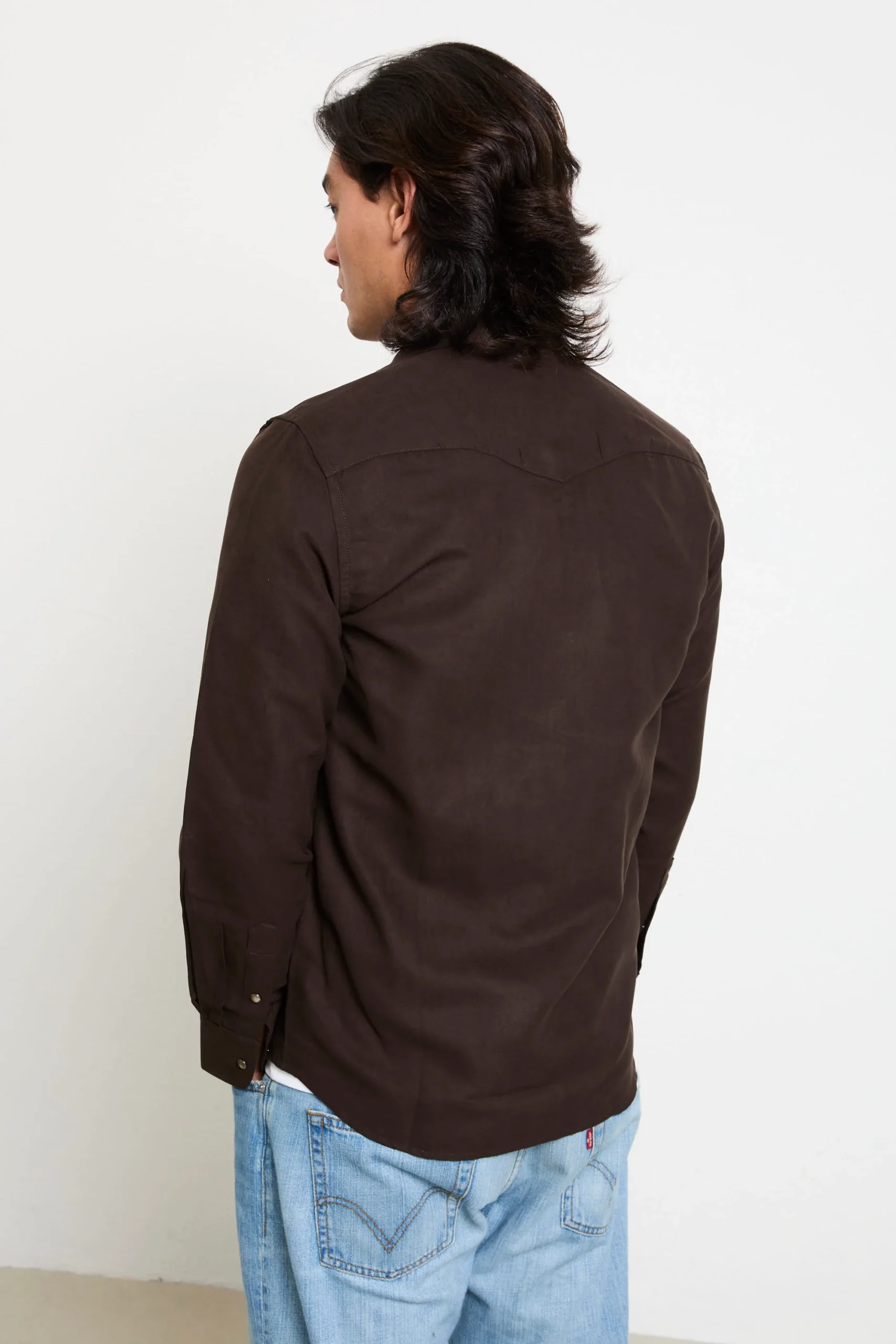 Alley Docks 2027 Camicia marrone alcantara - immagine 4