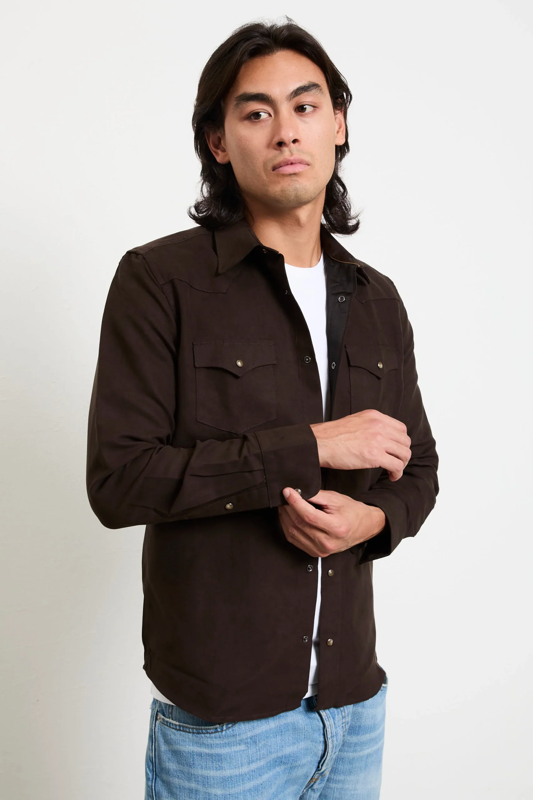 Alley Docks 2027 Camicia marrone alcantara - immagine 5