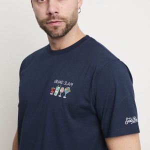 Saint Barth 3511 T-shirt "Grand slam" blu