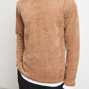 Reworked 2537 Maglia ciniglia doppia caramello