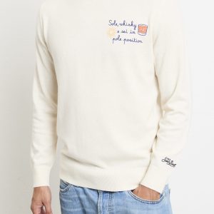 Saint Barth 2717 Maglia panna "Sole, whisky e sei in pole position"