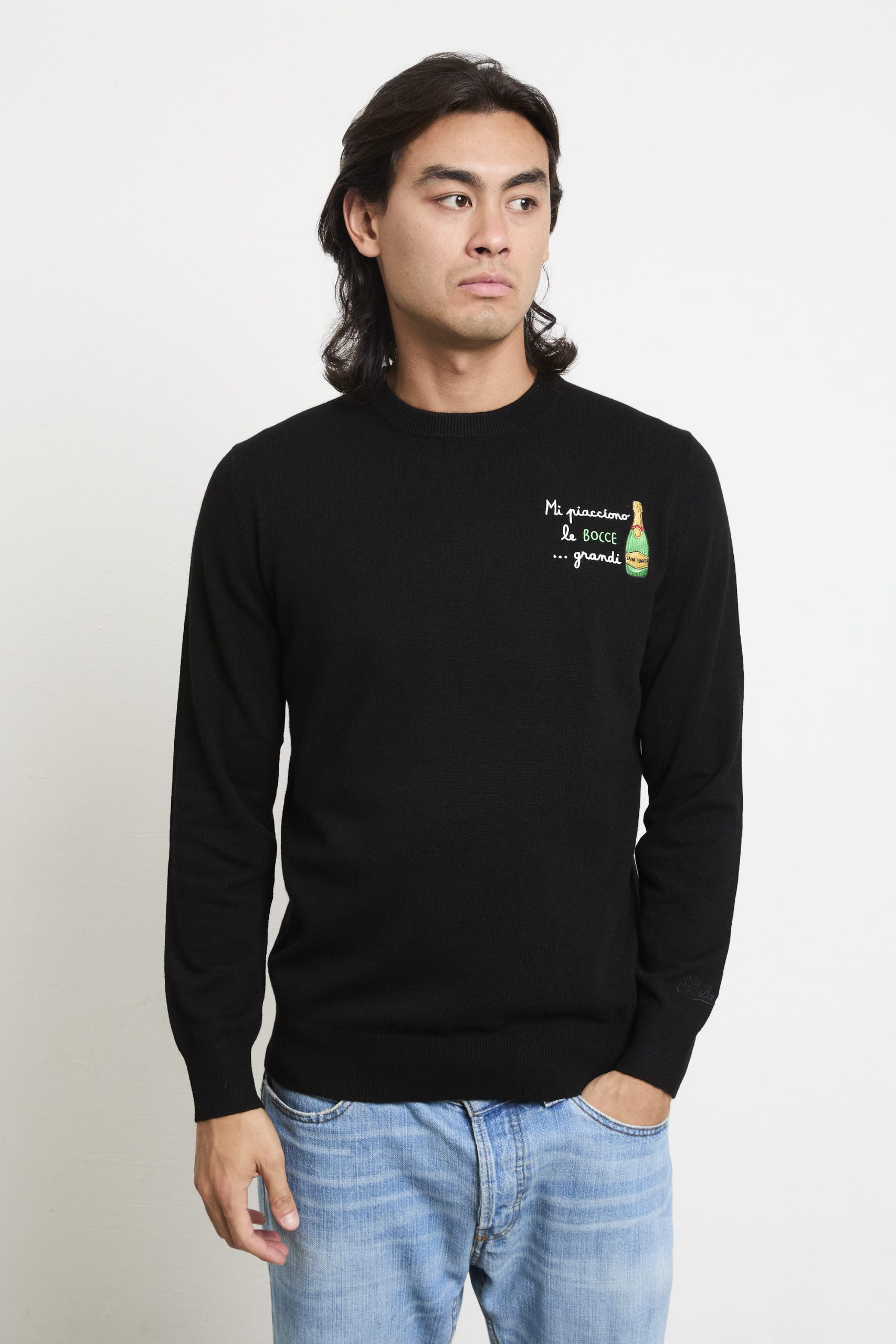 Saint Barth 2702 Maglia nera "Mi piacciono le bocce...grandi" - immagine 8