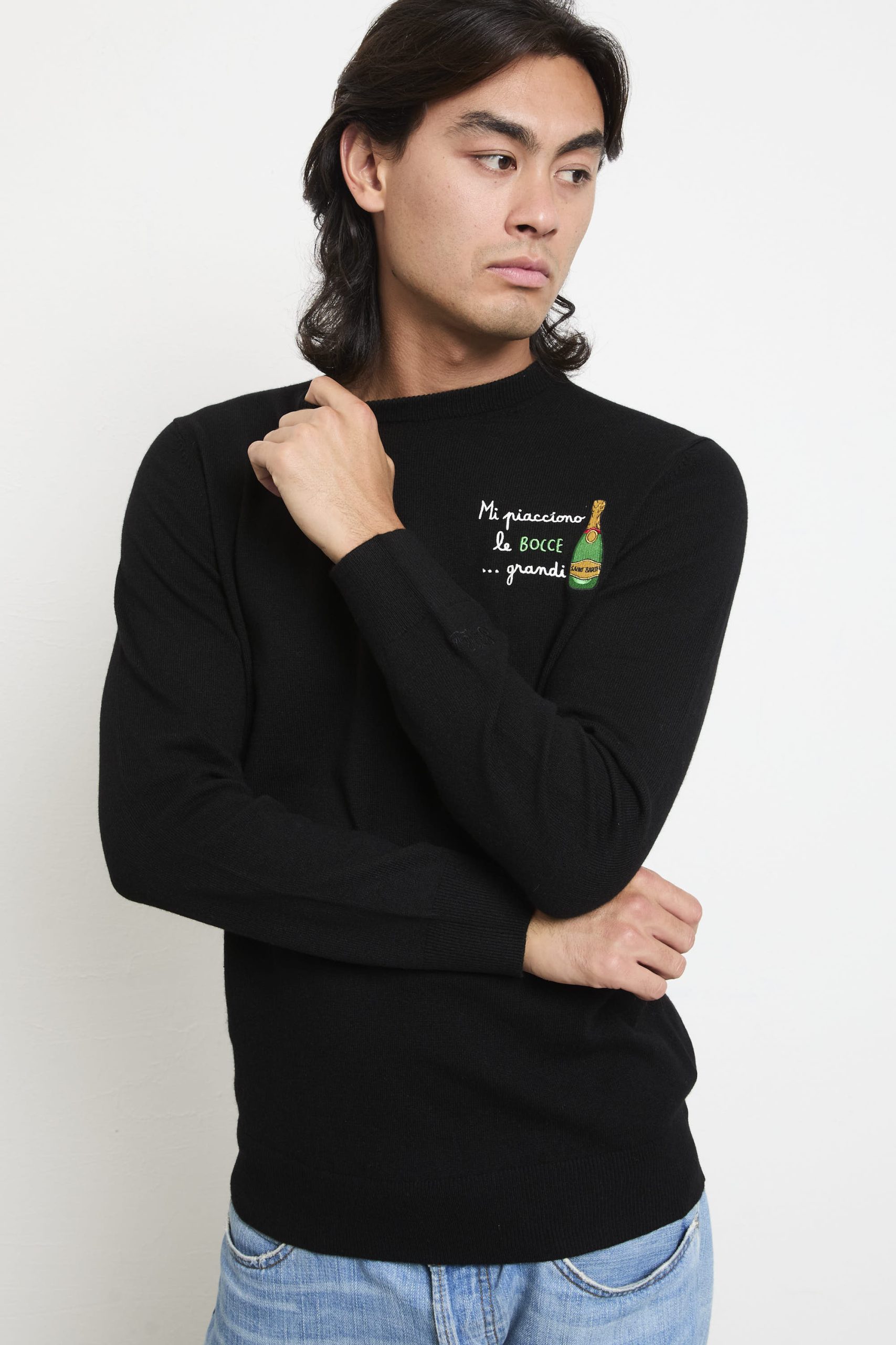 Saint Barth 2702 Maglia nera "Mi piacciono le bocce...grandi" - immagine 4