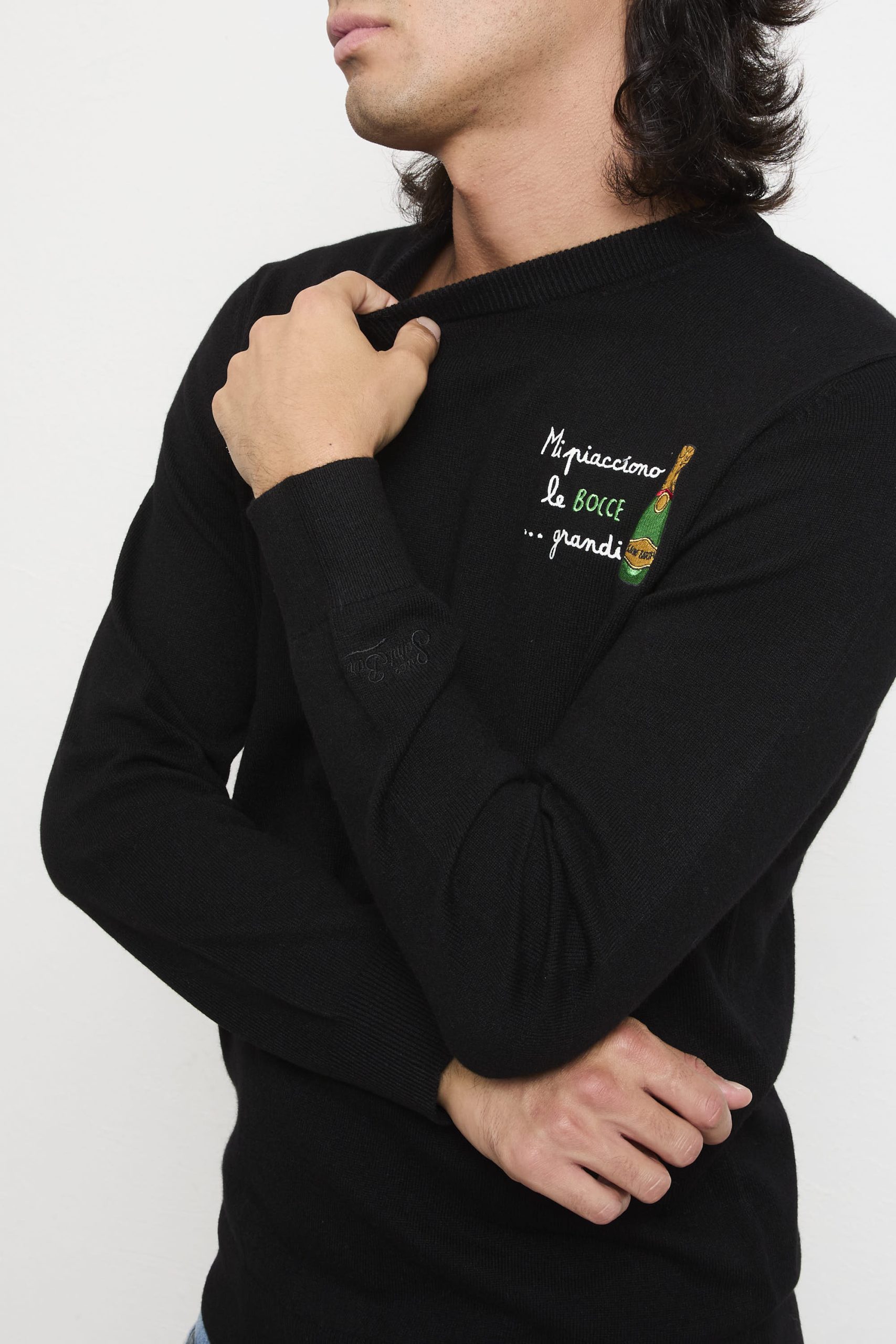 Saint Barth 2702 Maglia nera "Mi piacciono le bocce...grandi" - immagine 5