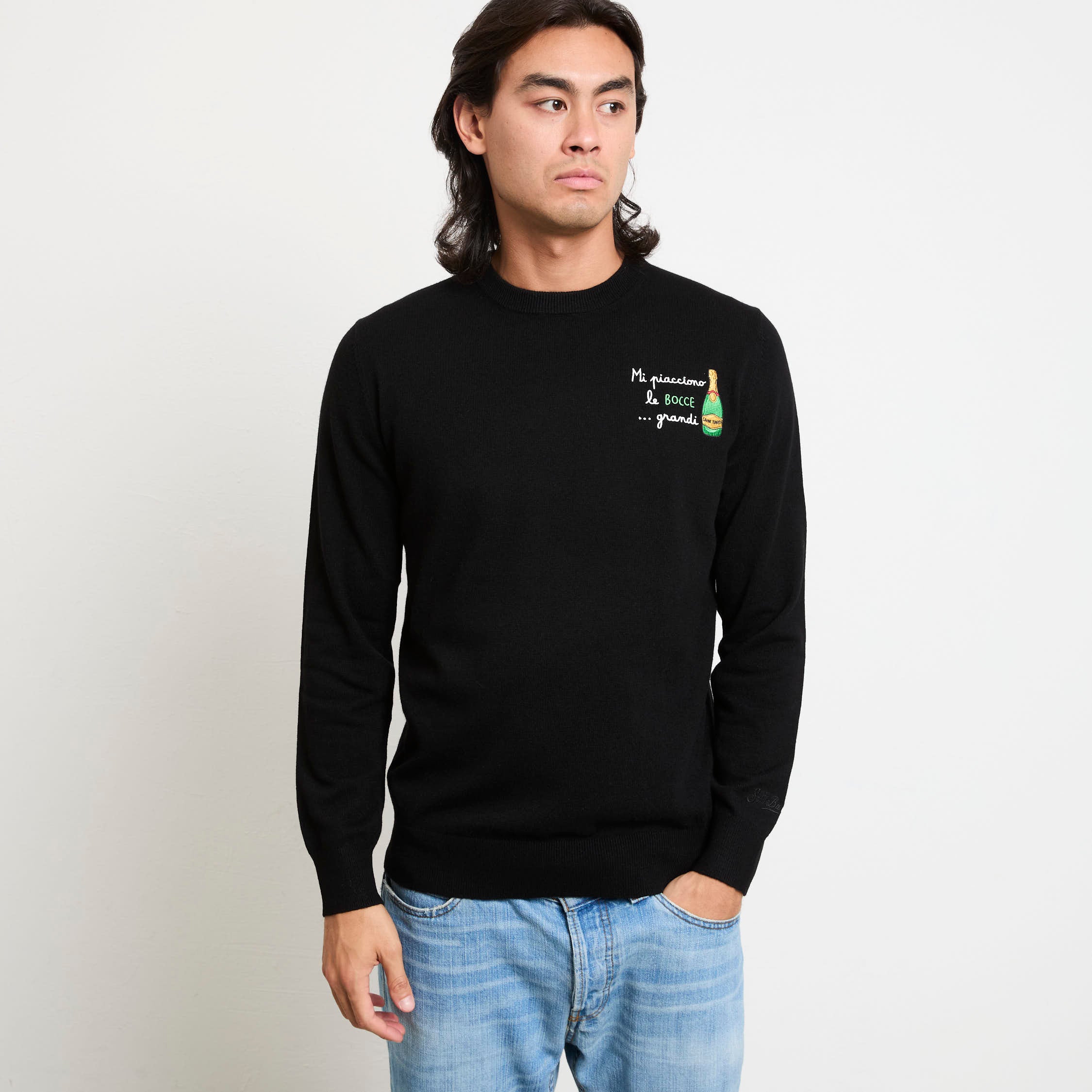 Saint Barth 2702 Maglia nera "Mi piacciono le bocce...grandi" - immagine 9