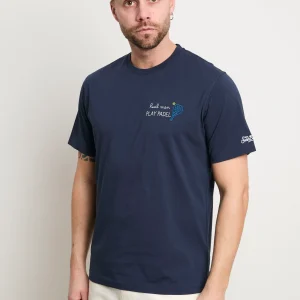 Saint Barth 3517 T-shirt "Real men play padel" blu
