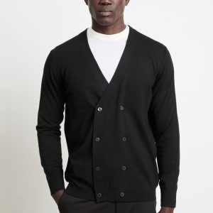 Reworked 2467 Cardigan nero doppio petto