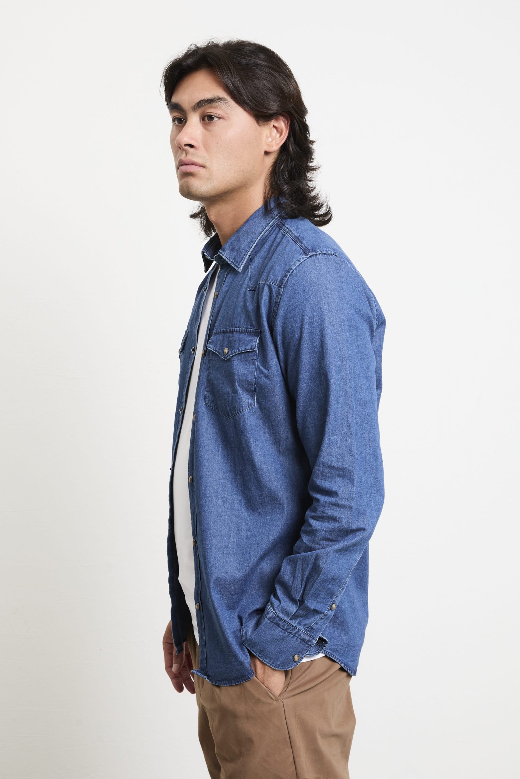 Alley Docks 2034 Camicia denim blu - immagine 5