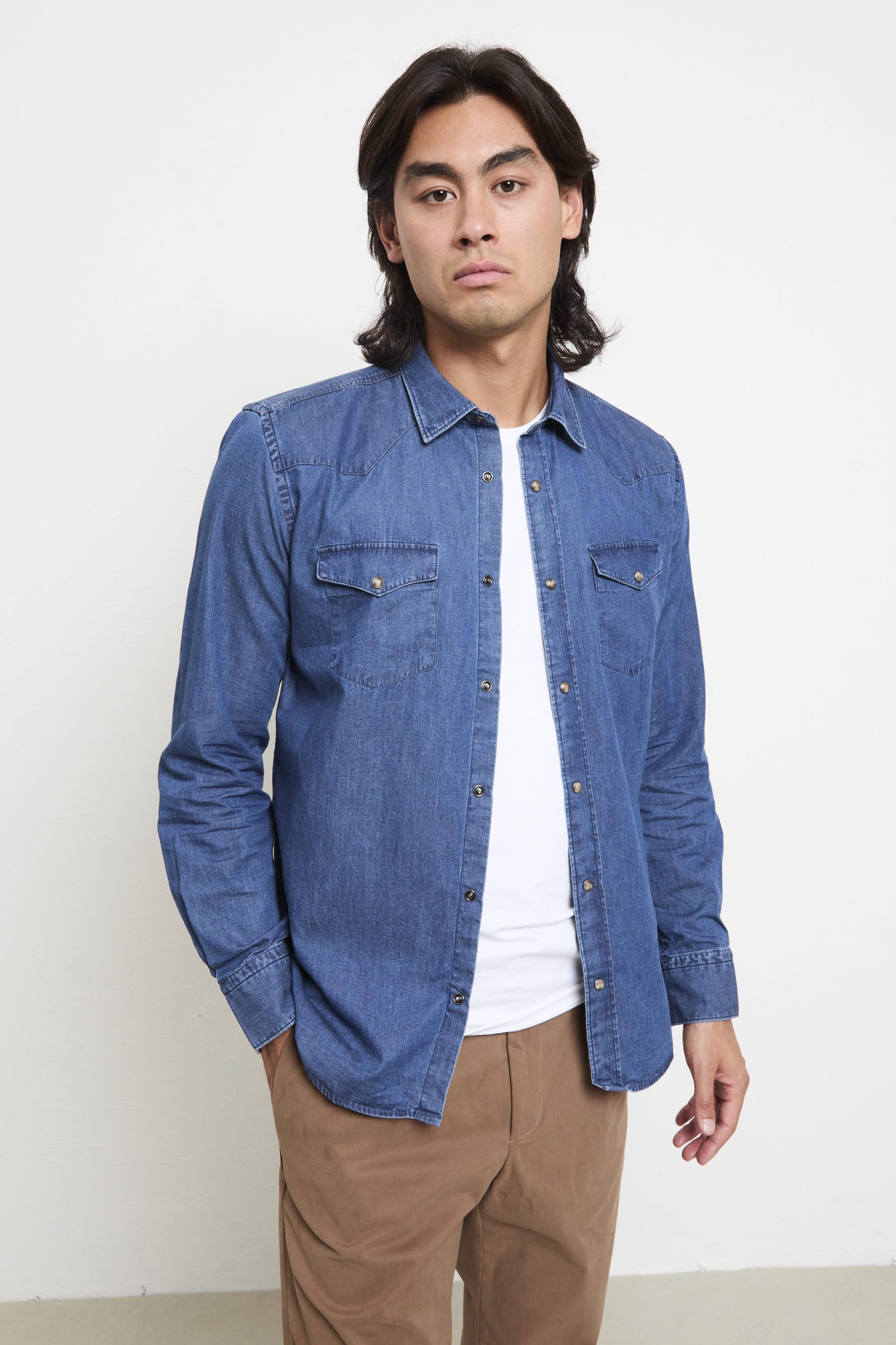 Alley Docks 2034 Camicia denim blu