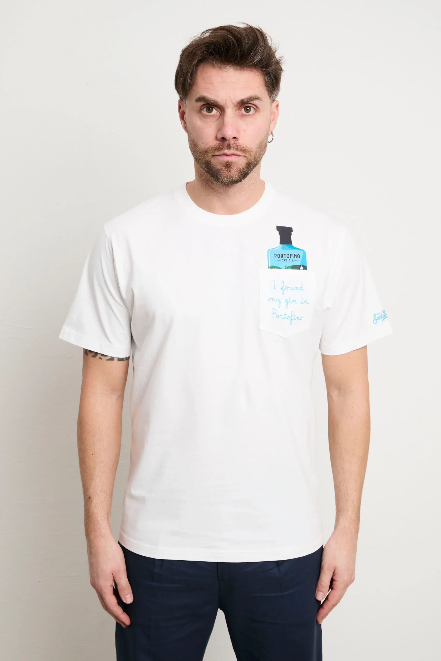 Saint Barth 3521 T-shirt "I found my gin in Portofino" bianca - immagine 5