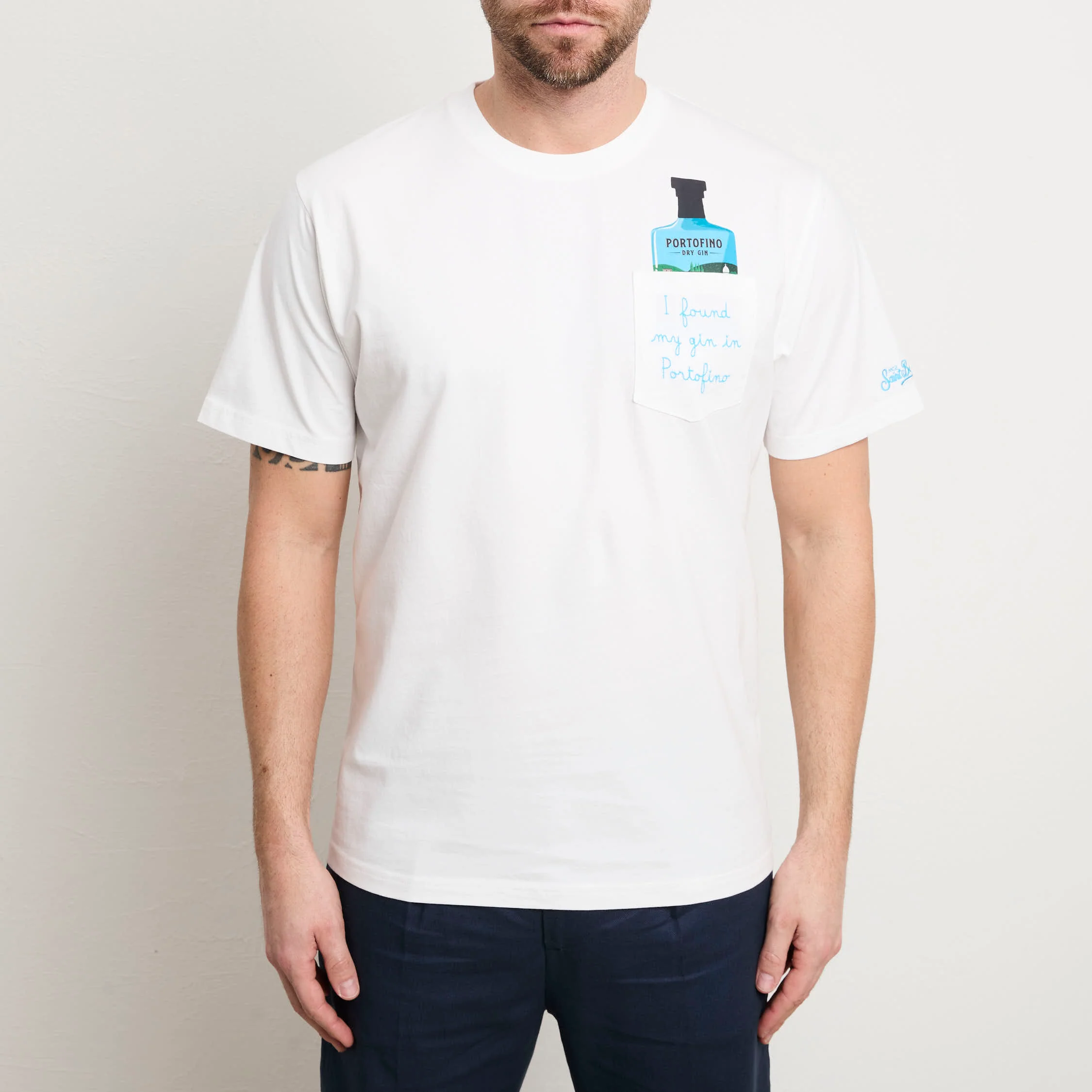 Saint Barth 3521 T-shirt "I found my gin in Portofino" bianca - immagine 7