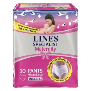 Lines Specialist Mutandina Assorbente Post Parto Maternity Taglia L 10 pezzi
