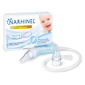 Narhinel Aspiratore Nasale Soft con 2 Ricambi Morbidi Monouso