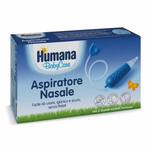 Humana BabyCare Aspiratore Nasale con 2 Ricambi Morbidi Monouso