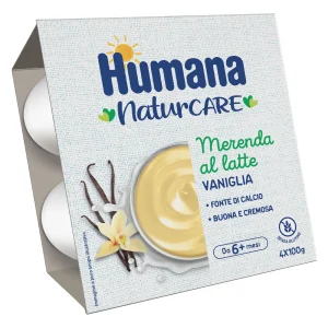 Humana Merenda al Latte e Vaniglia 400 g (4x100 g)