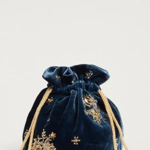 SS26-25DMMOBC001_25DMO03 BORSA MOMONI NUAGE IN VELLUTO RICAMATO - OTTANIO