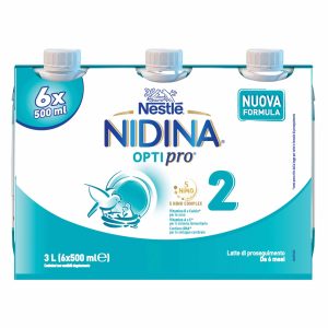 Nestlé Nidina Optipro Latte di Proseguimento 2 liquido 3 L (6x500 ml)