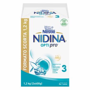 Nestlé Nidina Optipro Latte di Crescita 3 in polvere 1,2 kg (2x600 g)