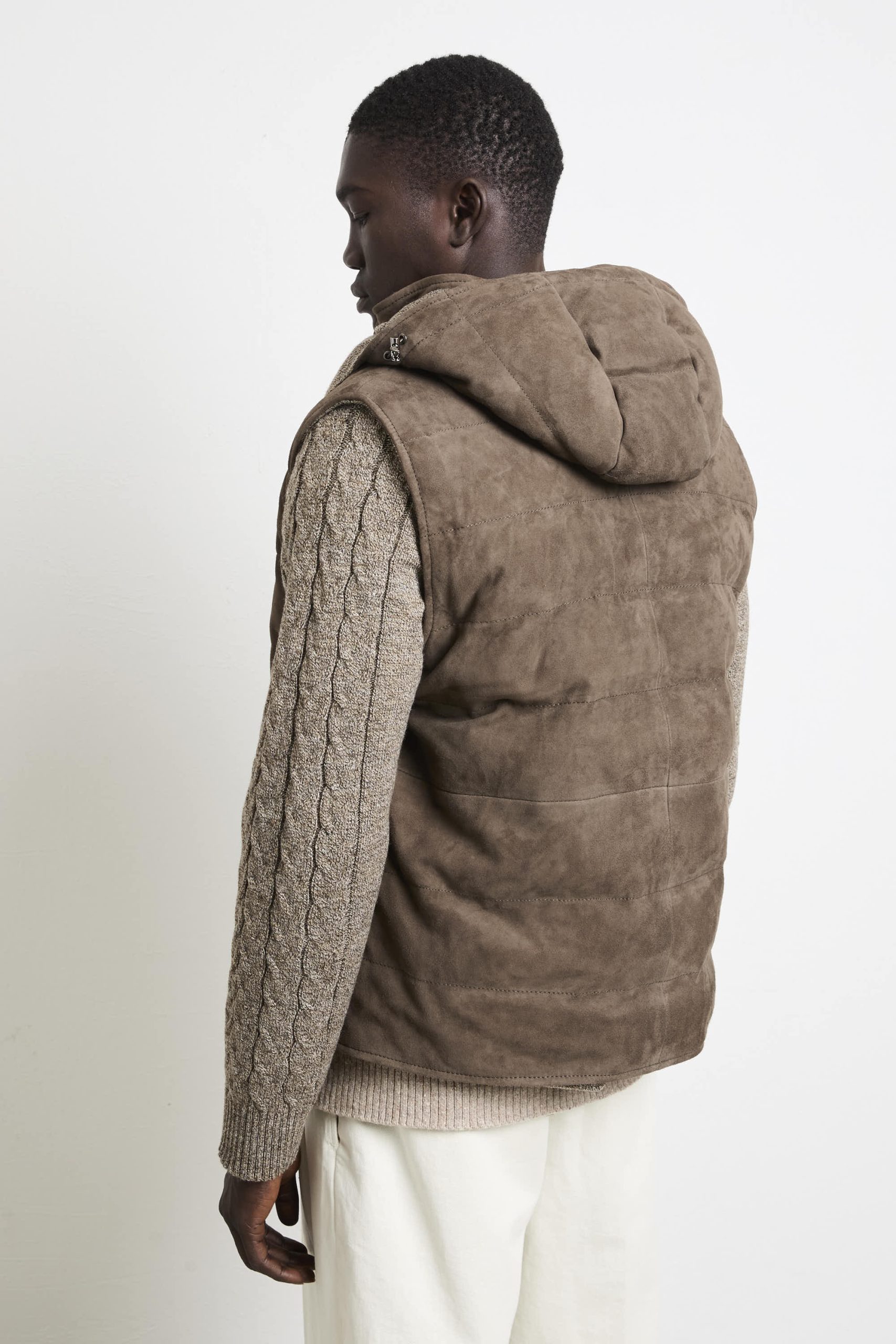 The Jack Leathers 2675 Giubbotto in suede reversibile tortora - immagine 7