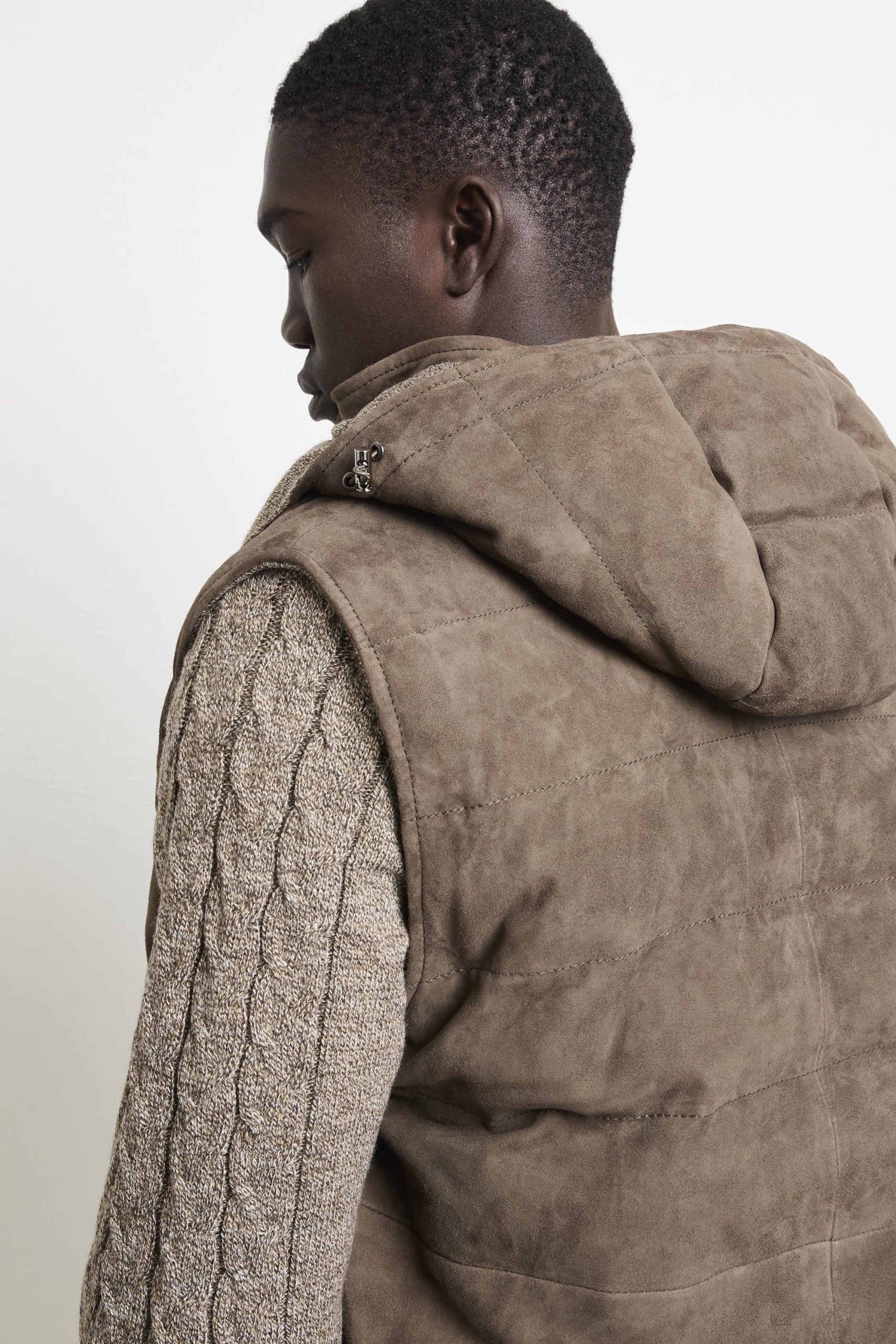 The Jack Leathers 2675 Giubbotto in suede reversibile tortora - immagine 8