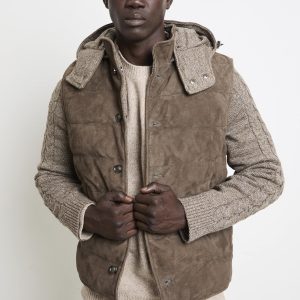 The Jack Leathers 2675 Giubbotto in suede reversibile tortora