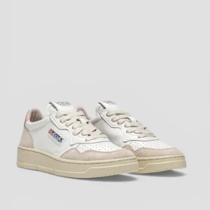 SNEAKERS AULW-LS37 MEDALIST LOW IN PELLE BIANCA E POWDER E SUEDE BEIGE