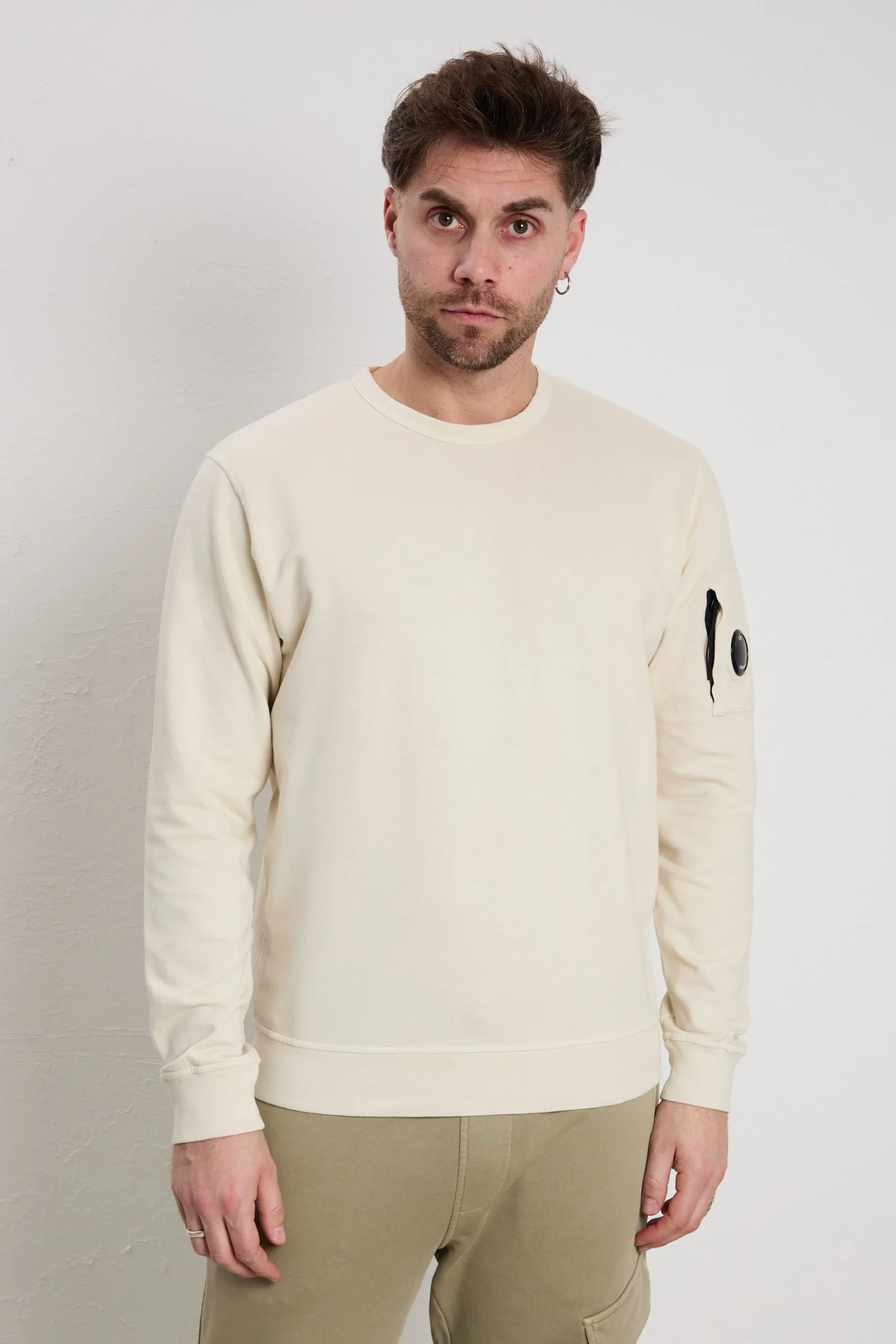 CP Company 3124 Sweat-shirt manica lunga crema - immagine 4