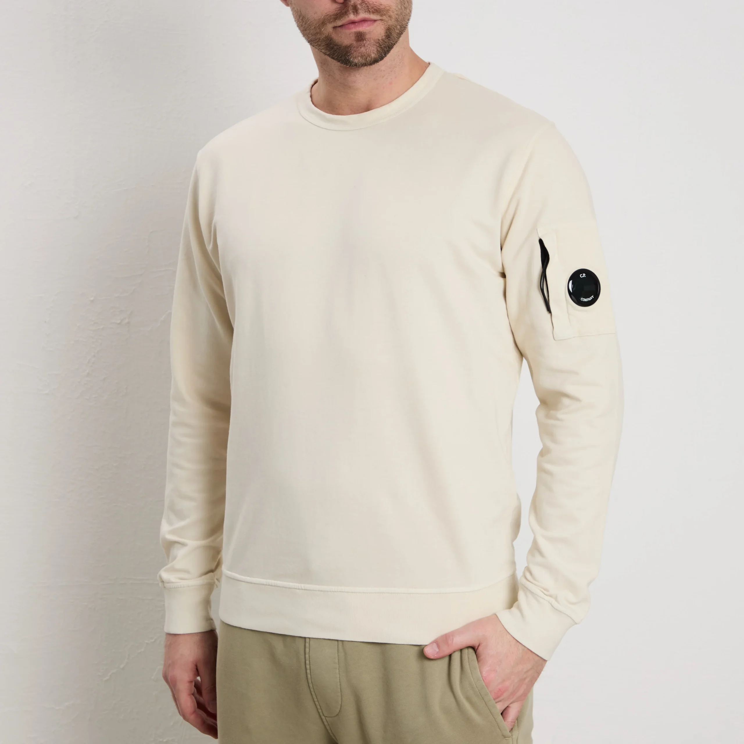 CP Company 3124 Sweat-shirt manica lunga crema - immagine 8