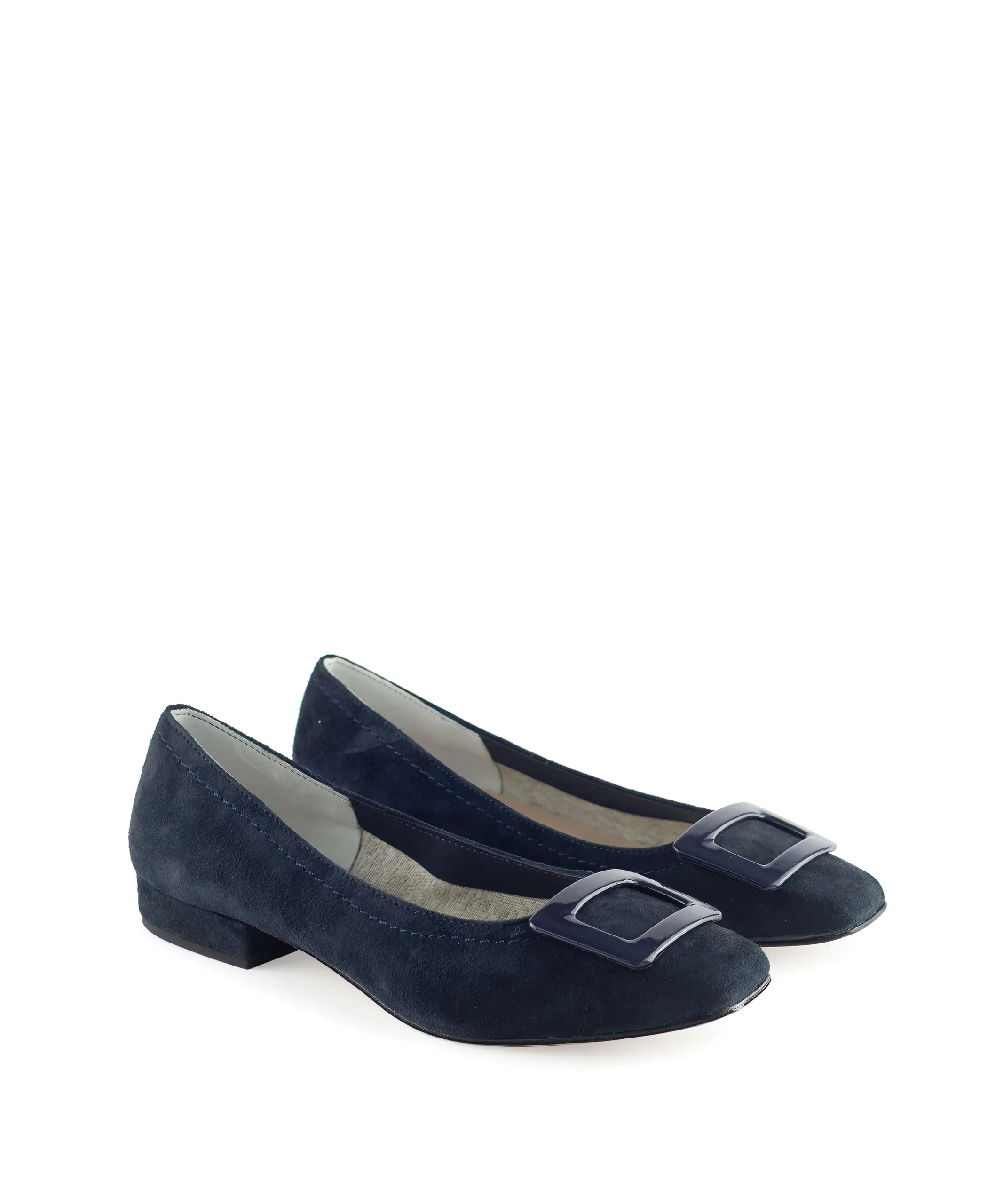 Ballerina punta quadrata con fibbia blu - immagine 3