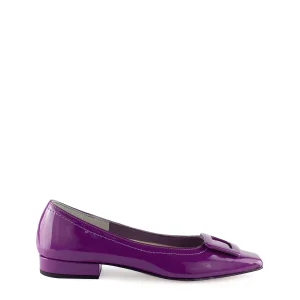 Ballerina punta quadrata con fibbia tropea