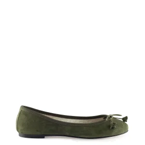 Ballerina con fiocco verde militare