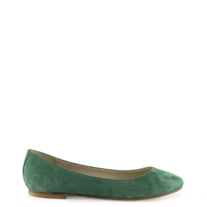 Ballerina liscia a punta tonda verde