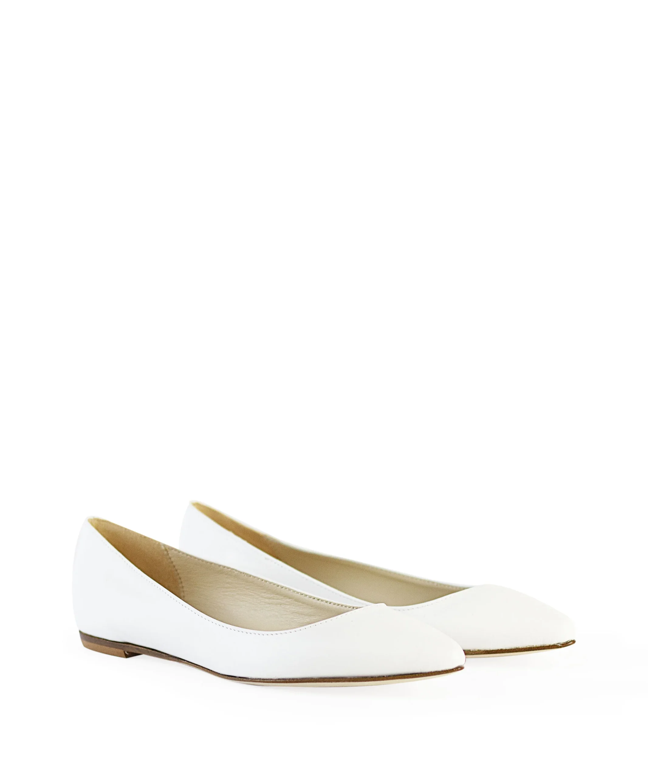 Ballerina liscia a punta bianca - immagine 3
