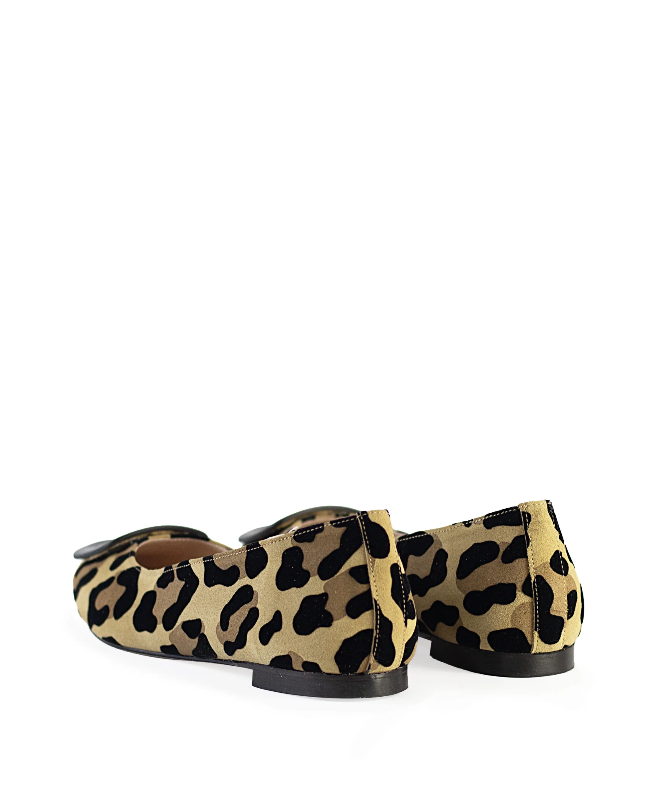 Ballerine punta quadrata con fibbia leopardate - immagine 4
