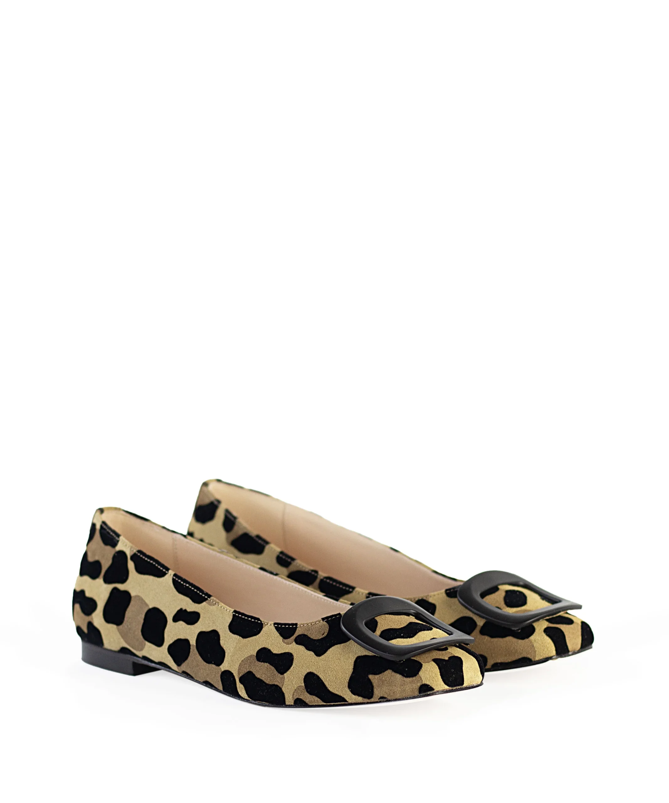 Ballerine punta quadrata con fibbia leopardate - immagine 3