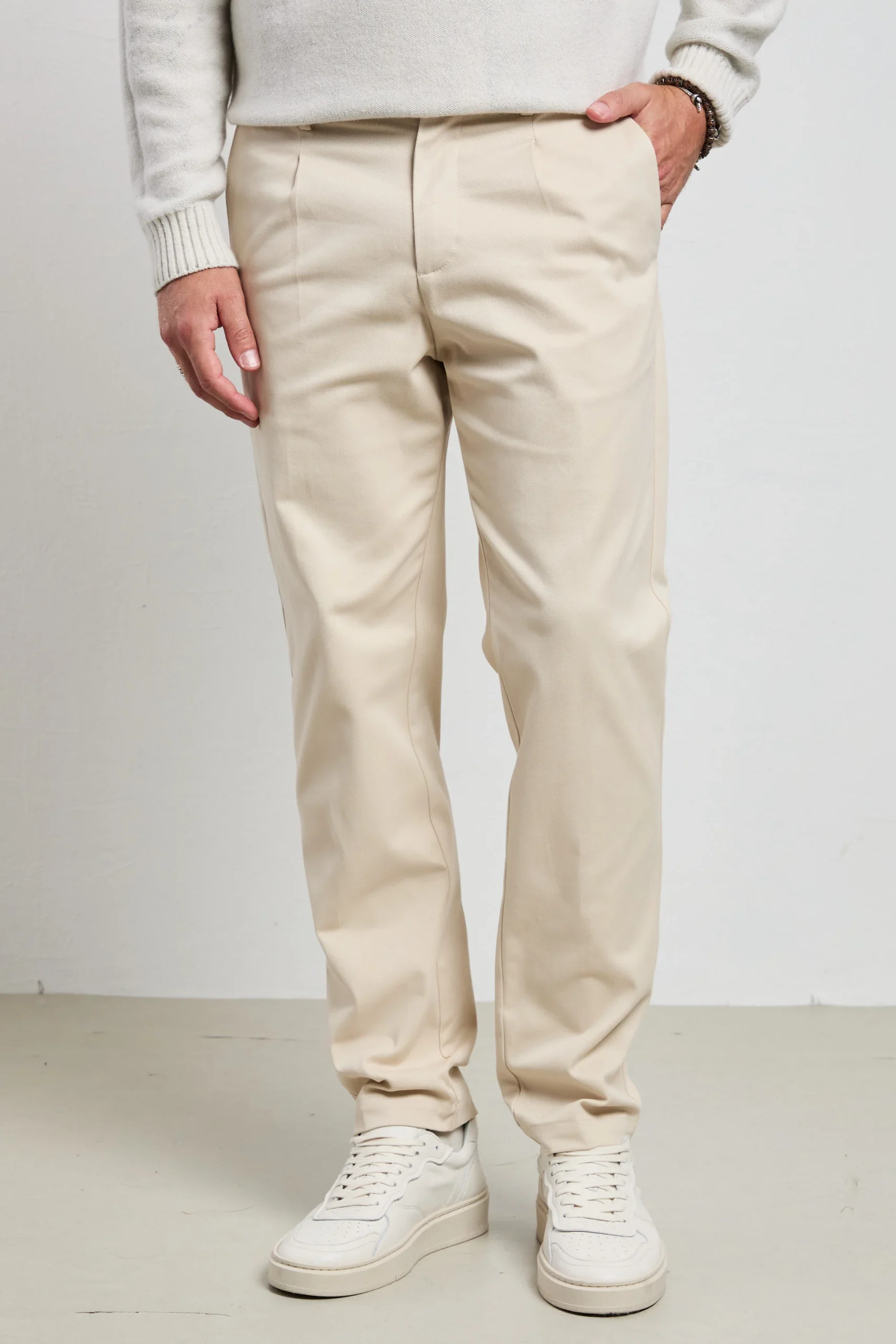 Officina 36 - 2331 Pantalone panna Namy - immagine 5