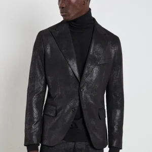 Reveres 2386 Giacca in ecopelle nera