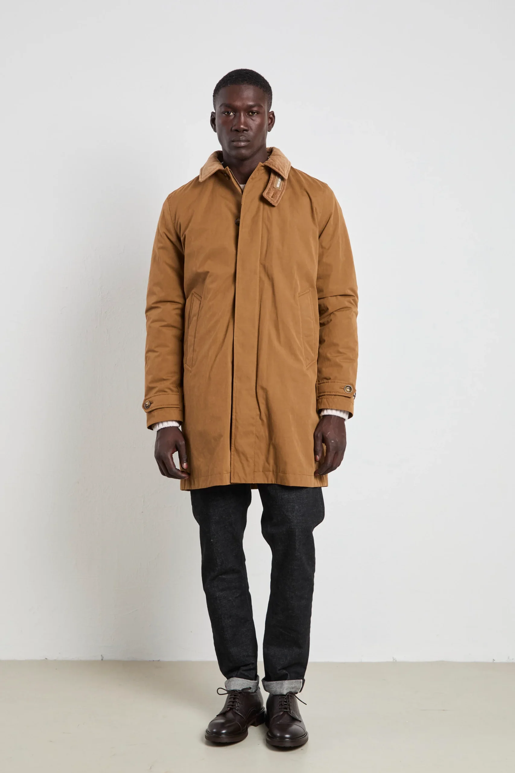 Woolrich 2696 Cappotto Mountain Cloth 2 in 1 cammello