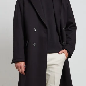 Reworked 2535 Cappotto nero doppiopetto