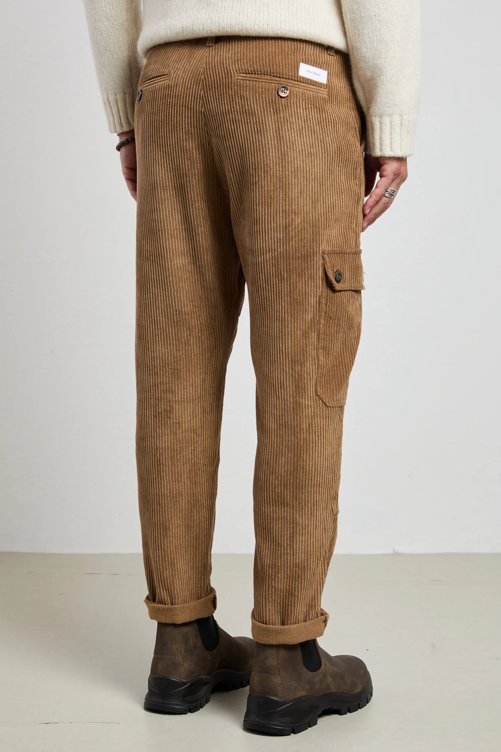 Reworked 2516 Pantalone cammello Spillo velluto - immagine 5