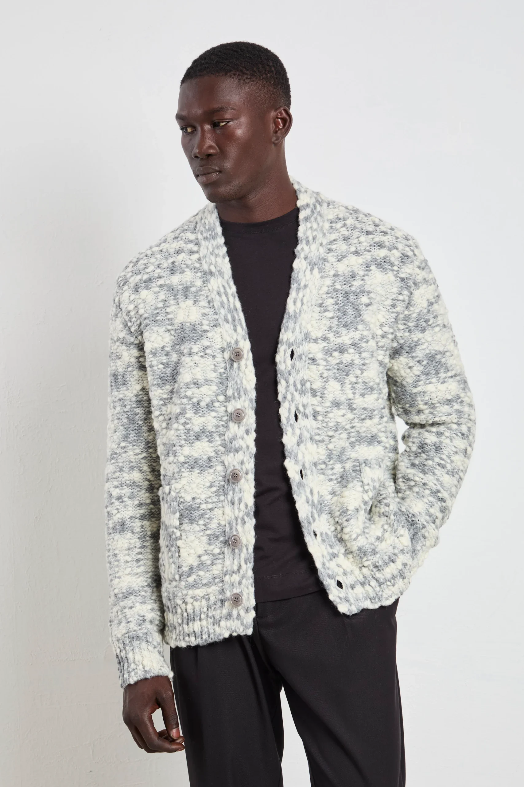 Daniele Fiesoli 2768 Cardigan grigio - immagine 3